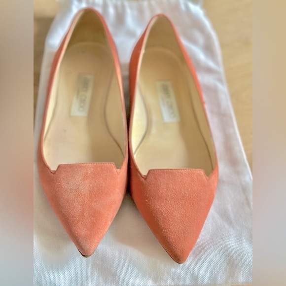 Jimmy Choo suede flats. Size 36. Coral color. - Picture 4 of 4